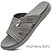 KuaiLu Womens Fashion Orthotic Slides Ladies Lightweight Athletic Yoga Mat Walking Sandals Slip On Thick Cushion Recovery Slippers Sandles Comfortable Plantar Fasciitis Arch Support Grey Size 8