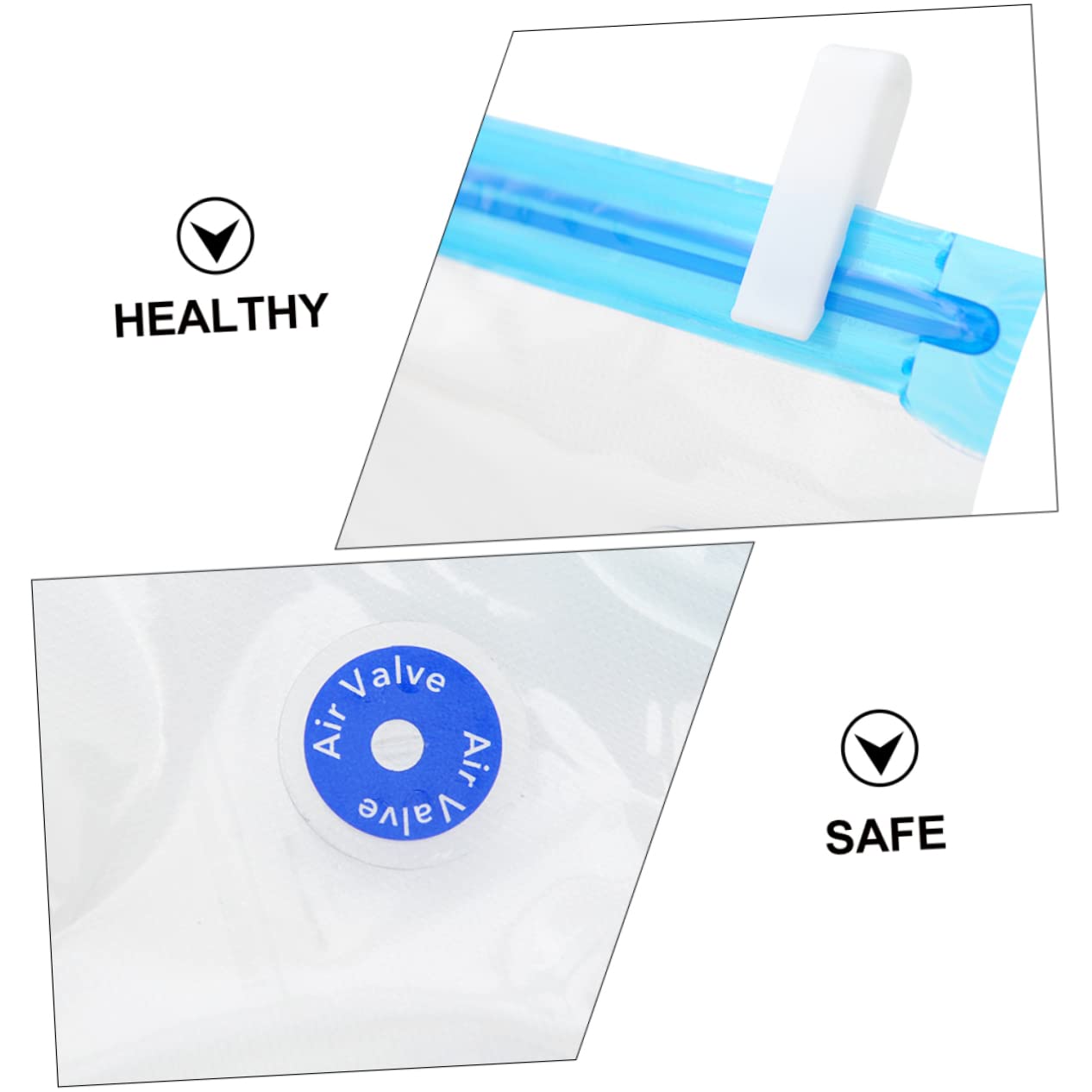 OKUMEYR 11 Pack Fresh Keeping Vacuum Bags Food Vacuum Sealer Healthy No Odor for Meat Pet Food Dried Fruits Medicines