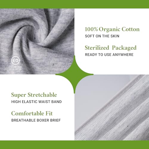 EasyPieces 100% Cotton Disposable Underwear for Men - Comfortable, Sterilized, for Travel, Sports, and Daily Use3