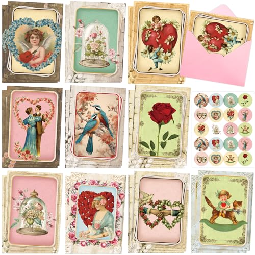 ceiba tree Vintage Valentines Day Cards 20Pack...