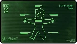 Ultra PRO - Fallout Black Stitched Playmat - Inventory Management - for Magic: The Gathering, Limited Edition Collectible Trading Tabletop Gaming Essentials Accessory Supplies