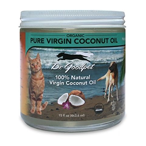 Dr. Goodpet Organic Pure Virgin Coconut Oil - Healthy Essential Fats for Dogs & Cats - Delicious Flavor Pets Love! Cover