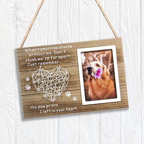 VILIGHT-Dog-Cat-Memorial-Gifts-Paw-Prints-Sympathy-Picture-Frame-for-Pet-Loss-4x6-Inches-Photo