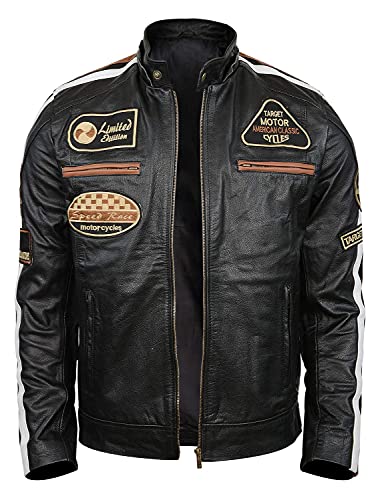 Image of Men Premium Distressed Brown Padded Armored Cowhide Leather Coat | Vintage Cafe Racer Protective Moto Jacket