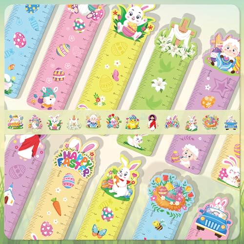 MWOOT 36 Pcs Easter Bookmarks,Double-Side Printing Paper Page Markers Bulk,Cute Bookmark Card Page Clips for Holiday Present,Back to School Supplies for Students Book Lovers Reading Gifts(15x4cm) - Image 2