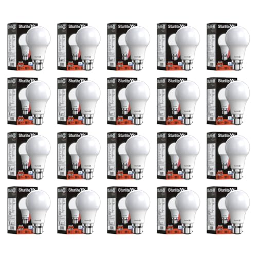 Sturlite Helo 10W LED Bulb| German Quality Certified With Advance CRI Technology| 15000 Hrs Rated Life and 900 Lumens Brightness| BIS and BEE Approved| B22 Base Energy Efficient - (Pack of 20)