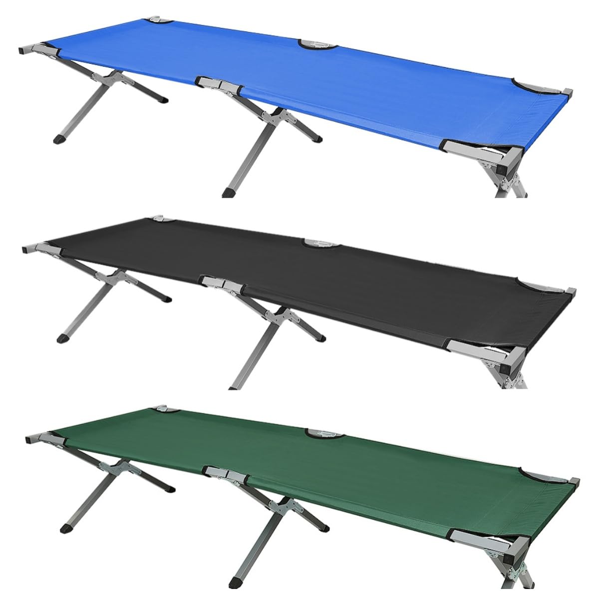 Lit de Camp Pliable 1 Personne avec Chaise Camping Pliante Lot de 2 150 kg Impermeable Facile a Ranger Voyage Randonnee