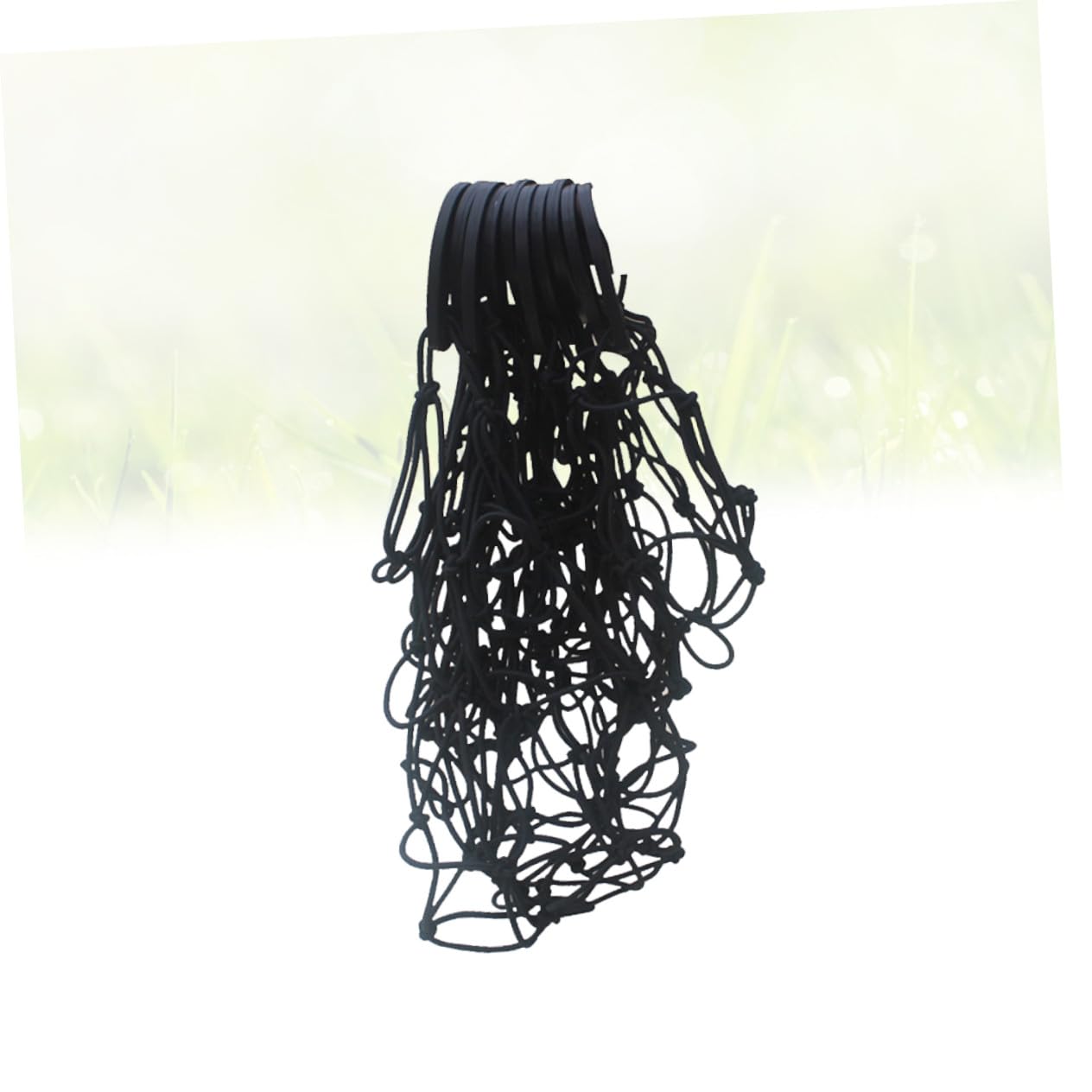 Filet de Rangement avec 10 Crochets pour Coffre 1 Pièce Noir en Tissu