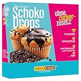 Decocino, Schokoladen Drops mit 49 Kakaoanteil zum Verzieren von Kuchen Cupcakes Torten – ohne Palmöl vegan glutenfrei, Schokolade, 75 gramm