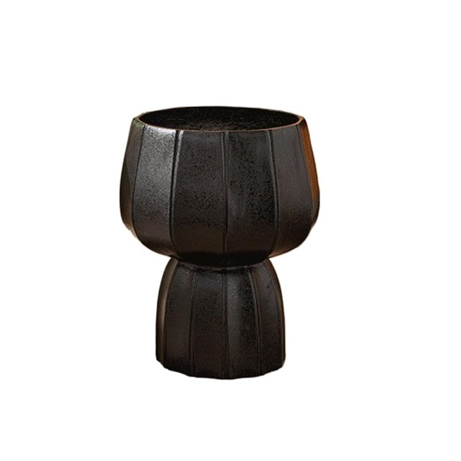 Cenz-888 flowerpot Large-Mouth Magnesium Clay Flower Pot: Lightly Luxurious And Sophisticated, Large Home Pot Pots for Plants(Black,Large)