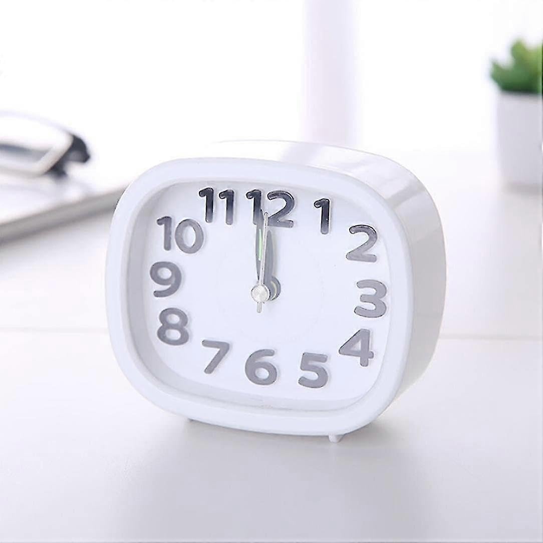 Reloj despertador pequeño para estudiantes, 9,5 x 3,5 x 8,5 cm