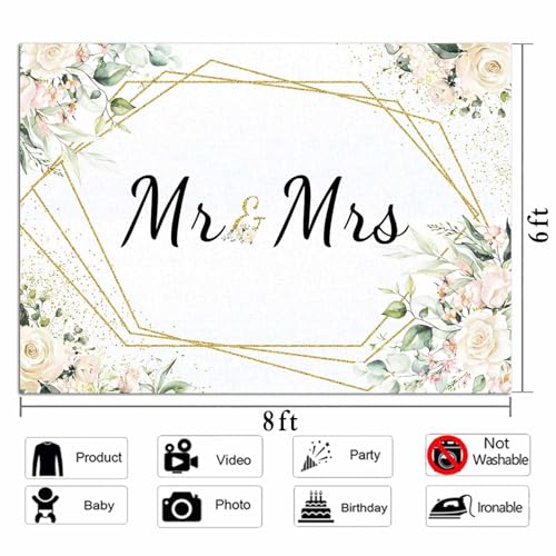Fondo fotográfico floral Mrs White 8x6 ft miniatura 5