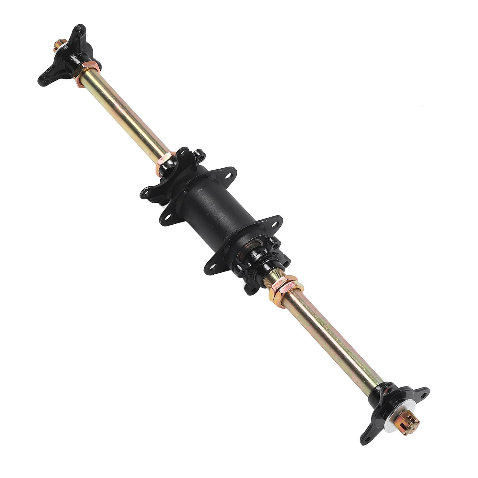 Jeffergarden Tylna oś Gokarta Tylna oś Napędowa ze Stopu Stali 25 Mm X 710 Mm ze Wspornikami Montażowymi do ATV Drift Trike Off Road Vehicle Wymiana Upgrade