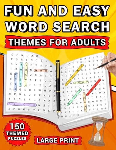 Word Search Themes 150 Large Print Word Search Puzzles for Adults: 150 Themed Puzzles in Large Print | Brain Exercise for Memory and Focus | Giant Print Word Find Book for Seniors, Men and Women image 2