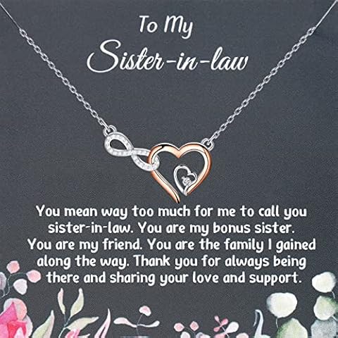 PLITI Sister In Law Necklace Bonus Sister Weeding Gift Sister In Law Appreciation Gift Unbiological Sister Wedding Jewelry  (sister in law necU) Cover
