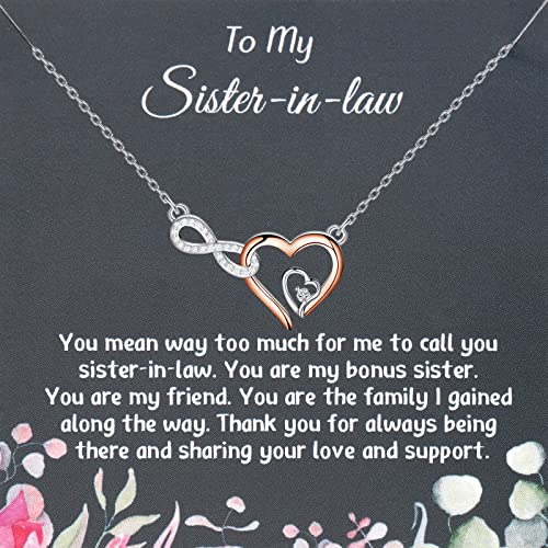PLITI Sister In Law Necklace - Wedding Gift & Appreciation Jewelry