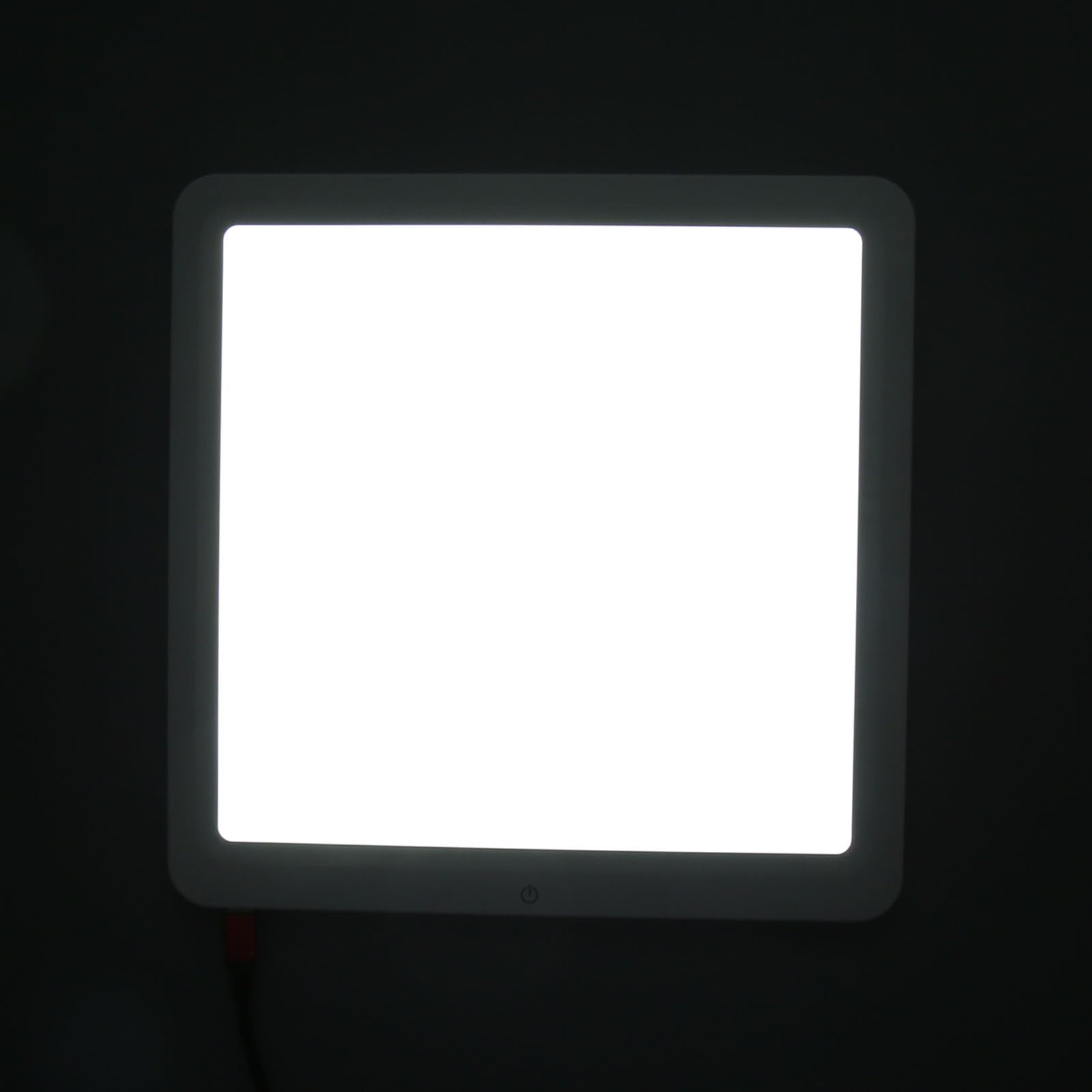 Keenso Panneau Lumineux LED sans Ombre pour Studio, Lampe de Prise de Vue Portable de Type C pour Bijoux et Cosmétiques, Puissance 600 LM, Matériau ABS en Blanc