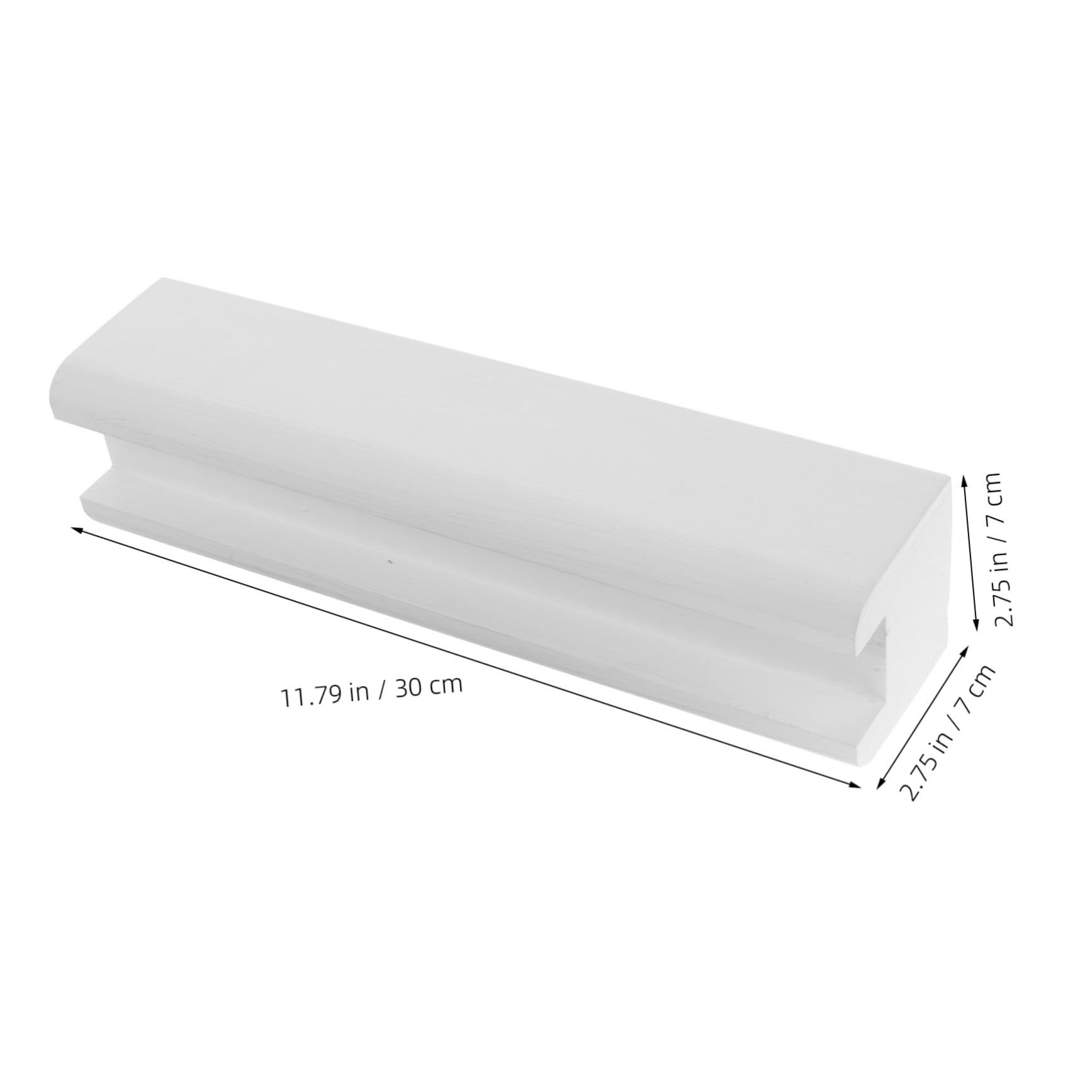 Support Sol Miroir Plein Pied en Bois Blanc Anti Dérapant