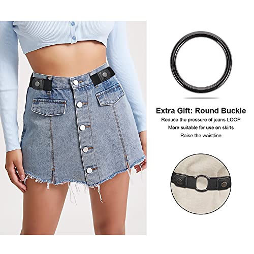 Suosdey Women Belt Black No Buckle Stretch Belt For Jeans Dress Pants,Invisible Belts For Women Plus Size #TOP1