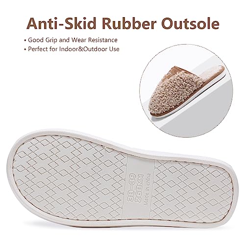 Cozy Fuzzy Slippers for Women Indoor and Outdoor Non Slip Memory Foam House Shoes Christmas Gift for Women Mom Girlfriend Daughter4