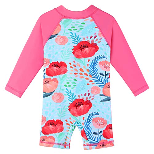 Image of XFGIRLS Baby /Toddler Girls Swimsuit Long Sleeve One-Piece Bathing Suit Rash Guard