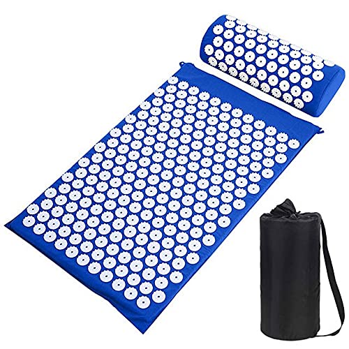 Shiatsu Pad, Massage Pad For Hind Feet Spike Sensi Acupuncture Pad Kuznetsov's Applicator Neck Massager Needle Yoga Pad Relieves Pain And Relieves Pressure BlueSet