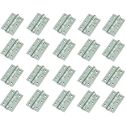 10 Pairs of Polished Chrome Door Hinges Cover