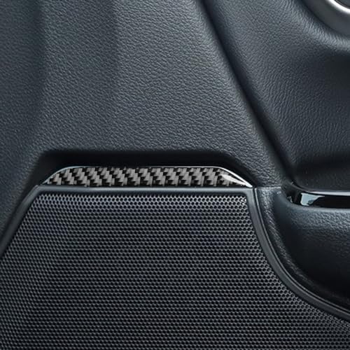 Real Premium Carbon Fiber Compatible with Honda CRV 2017 2018 2019 2020 2021 Accessories Car Door Speaker Cover Sticker Decal Auto Interior Trim