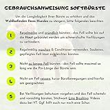 Moki Bär Softbürste Hundebürste Pudel mit Schutznoppen für besonders empfindliche Tiere I Ideal für Nicht haarende Hunde I Small