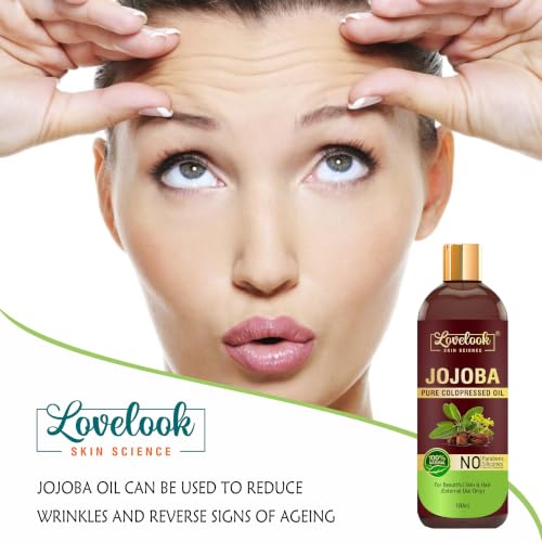 Image of 100% Pure Cold Pressed Jojoba Oil 100ml | Natural Moisturizing Oil for Hair, Face & Skin | Deep Nourishment for Dry Skin, Hair Growth, Beard Care & Massage Oil
