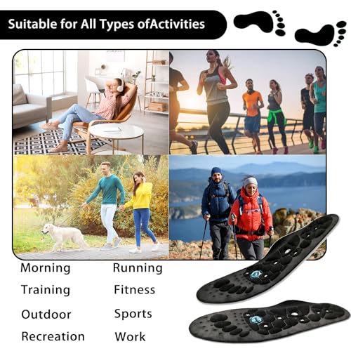 Image of Magnetic Acupressure Insoles - Get Relief for Painful Feet (Black, S(35-38))