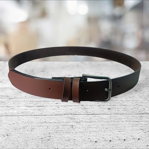 Image of FAZON Men Casual, Evening, Formal, Party Brown Texas Leatherite Belt
