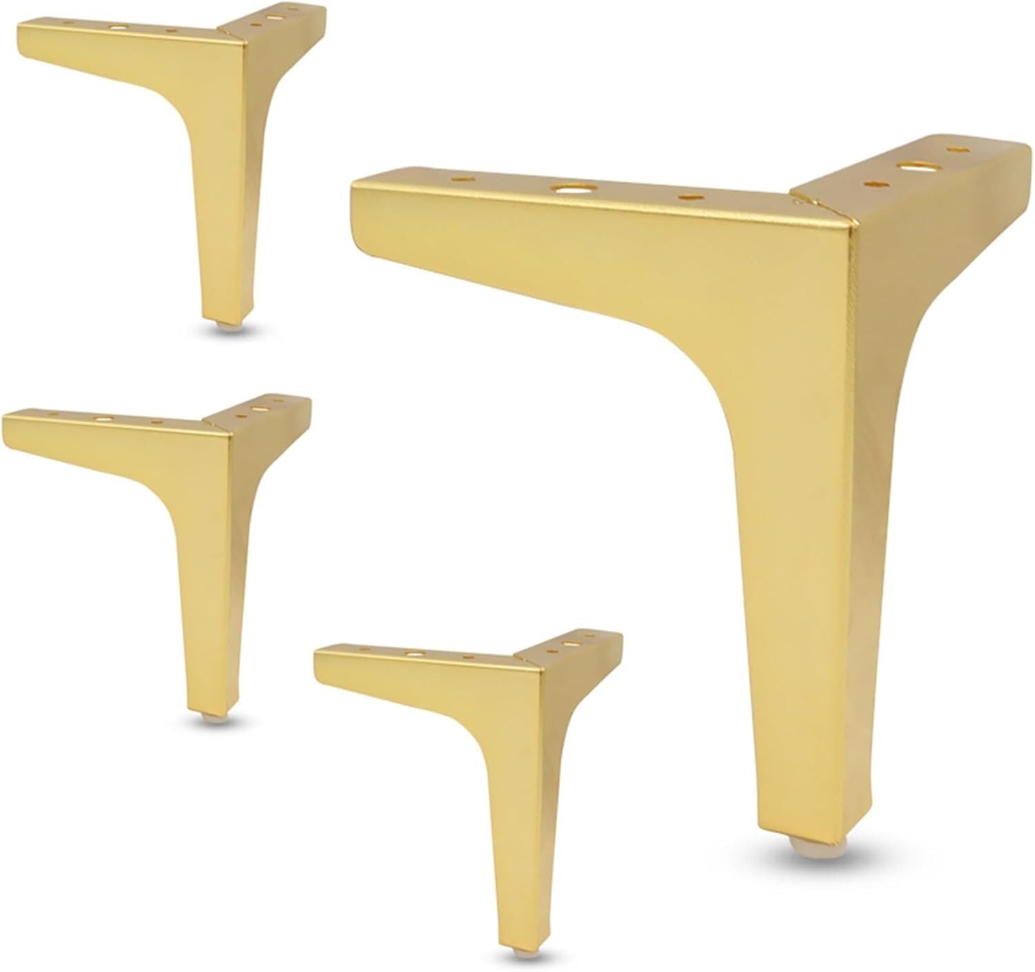 Rhllvj Gold Metal Furniture Feet, Triangle Sofa Support Feet, Diy Replacement Feet For Cabinet Sofa Chair Nightstand(Gold)