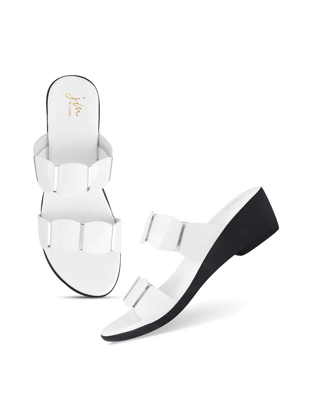 JM LOOKS Womens Comfort with Styles Open Toe Casual Slip-On Wedges Sandal (B0CX24GL1J) Amazon Price History, Amazon Price Tracker