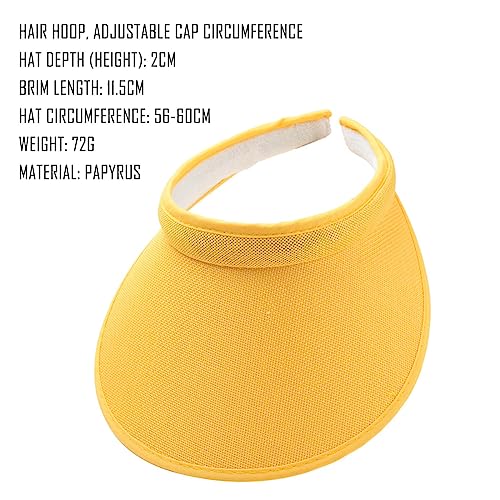 Sun Visor Hats Wide Brim for Women Large Clip-on Visors UV Protection Adjustable Caps Outdoors Sports Golf Beach Cap2