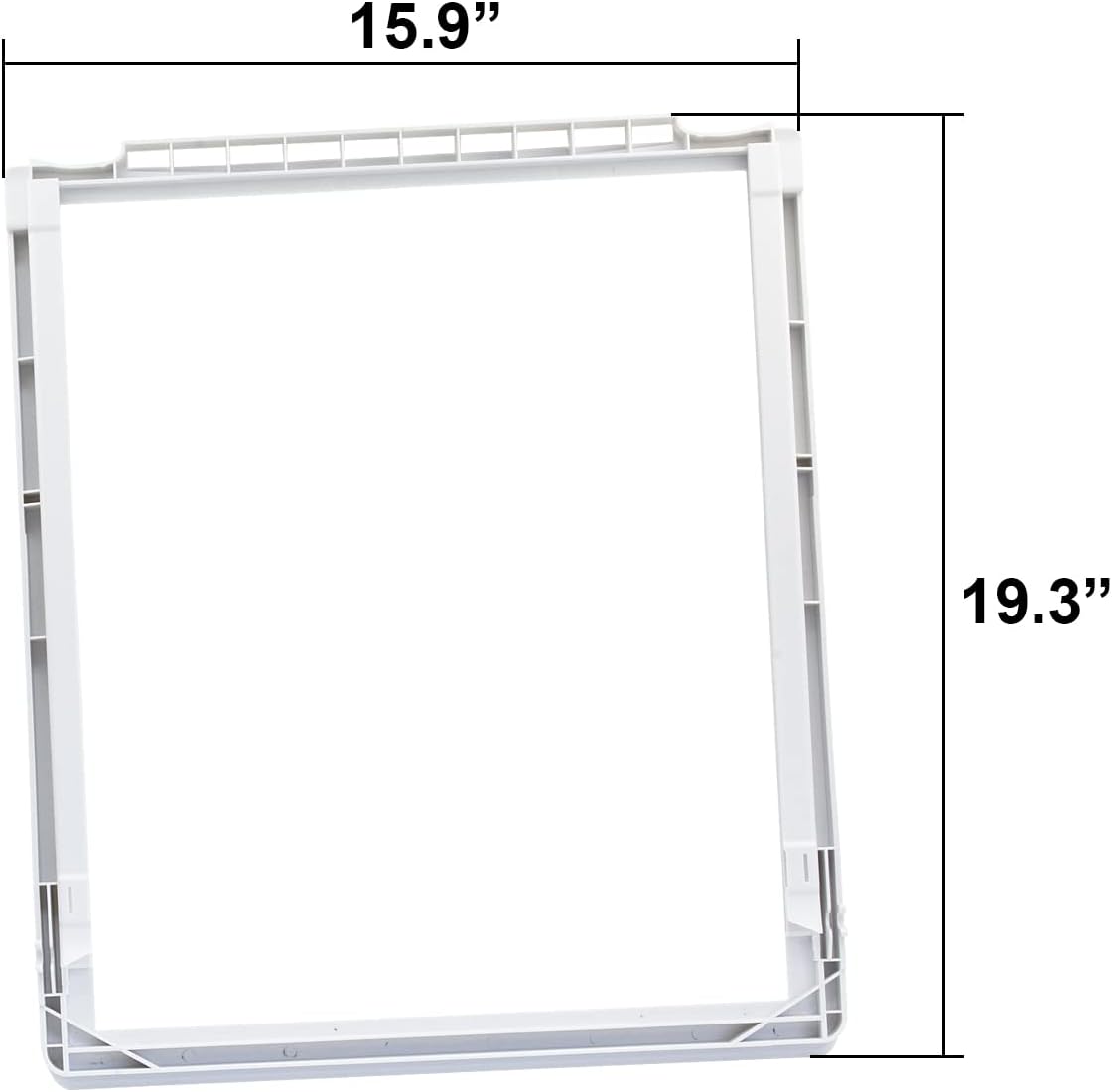 241973101 shelf frame without glass refrigerator delicatessen drawer cover for frigidaire, kenmore, crosley refrigerator replaces 1513005 ah2363843 ea2363843