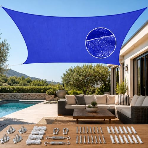 Quictent Waterproof Sun Shade Sail for Patios 185G Polyester Fabric Cloth, 98% UV Block Outdoor...