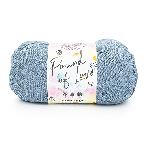 Lion Brand Yarn Pound of Love, Large Value Yarn for Knitting, Crochet, and Crafts, Cadet, 1 Pack