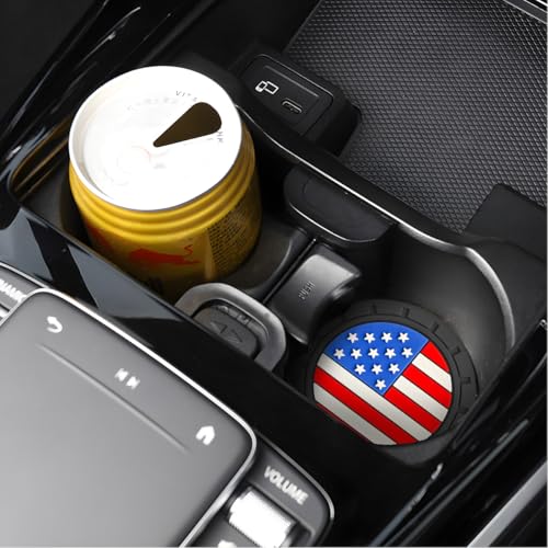 Portavasos para carro con diseño bandera USA, 4 unidades miniatura 4