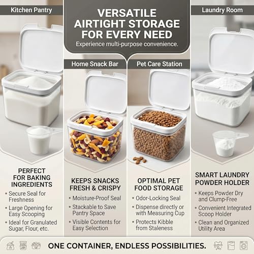 Boîte rangement lessive opération une main pratique 2,8l - 4
