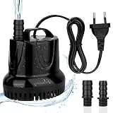 Flintronic Mini Bomba de Agua, 25W/1200L/H, con 2 Boquillas,Altura Máx 1.8m