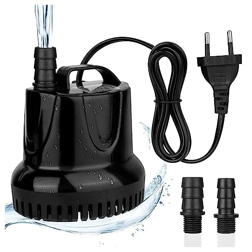 flintronic Pompa Acqua, Sommergibile Ultra-Silenzioso 25W 1200L/H Pompa per Acquario Fontane Acqua Sistemi di Circolazione per Terrari, Laghetto, Pesce Stagno,Ecc, Pompa Aspirante Inferiore