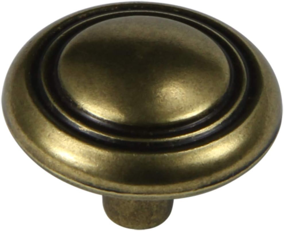 Silverline K2002-AE Cabinet Hardware Knob 25 Pack 32 x 23H (mm) Antique English