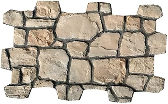 LXHELIVERY 1 PC PU Faux Stone Panel -DIY UrltraLight PVC 3D Wall Panels 1.2" d Stone Veneer for Fireplace Wall Exterior Wall Decor Siding for Outdoor Home Improvement ProjectsMulti-Colored-a