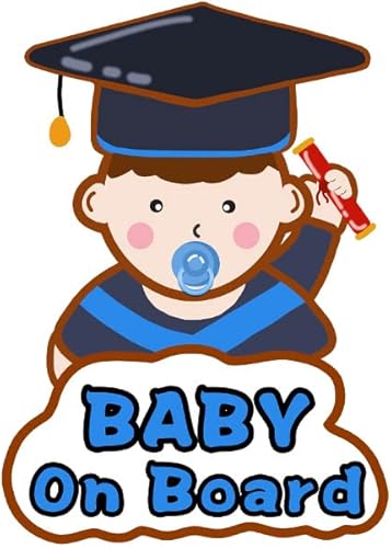 Leniutor Calcomanía original para bebés a bordo para automóviles lindo vinilo impermeable para niños en el automóvil para ventana de automóvil