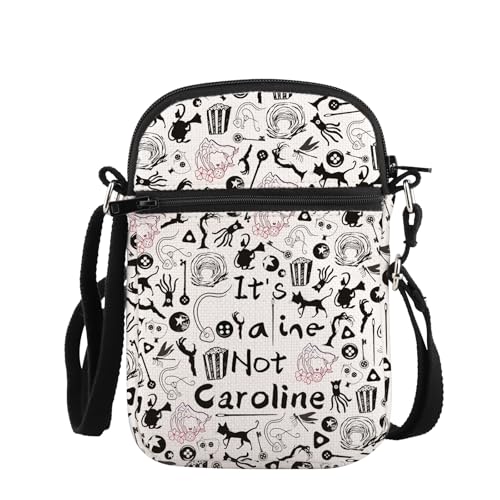 PLITI Coraline Gift Coraline Fans Gift The Secret Door Inspired Gift It's Coraline Not Caroline - Saco cruzado de filme de terror, Não Caroline Zcbagu
