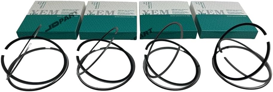 4 PCS 1104D-44TA Piston Rings Set Compatible For Perkins Diesel Engine Parts Repair Replacement