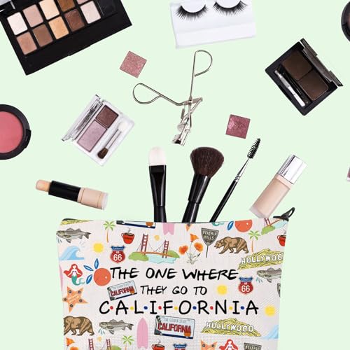 California Trip Makeup Bag California State Gift California Souvenir Gift California Travel Bag California Housewarming Gift Vocation Gifts (California UK) - Image 3