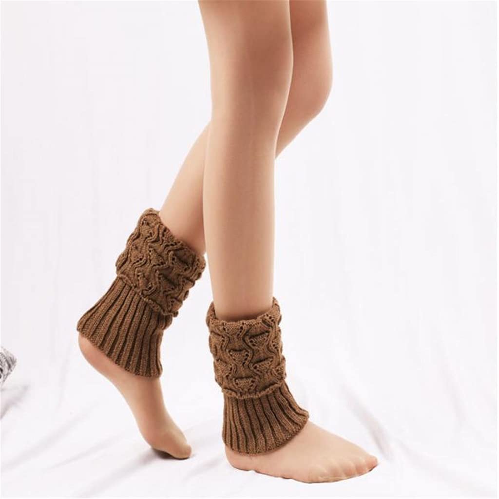 ACiyD 1 par de puños para Botas de Ganchillo para Mujer, Calcetines para Botas, Calentadores de piernas de Invierno (Color : C, Tamaño : Talla única) (B Talla única)