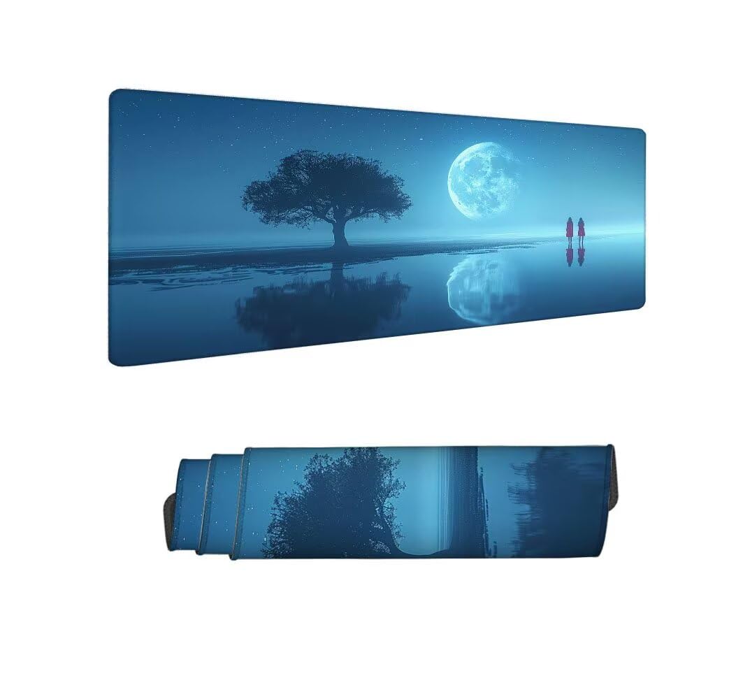 Giapponese Tappetino Mouse XXL 1000x500x3mm, Gaming Tappetino Mouse Paesaggio Mousepad con Base in Impermeabile Gomma Antiscivolo per Tastiera, PC, Computer Ufficio Idea Regalo Festa del Papà X-926